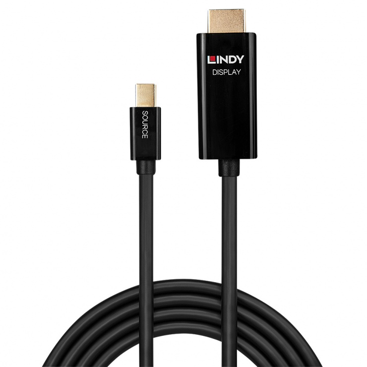 Imagine Cablu Mini DisplayPort la HDMI activ T-T 3m, Lindy L40913-1