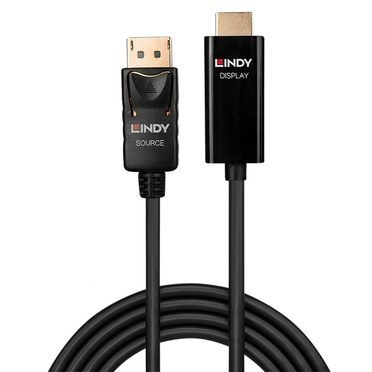 Imagine Cablu DisplayPort la HDMI activ T-T 1m, Lindy L40915-1