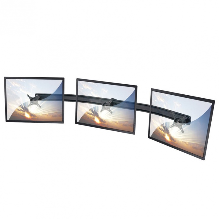 Imagine Suport (bracket) curbat pentru 3 monitoare, Lindy L40956-1