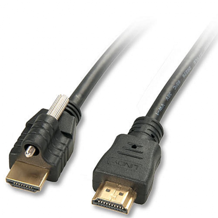 Imagine Cablu HDMI v1.4 cu surub T-T 15m, Lindy L41466