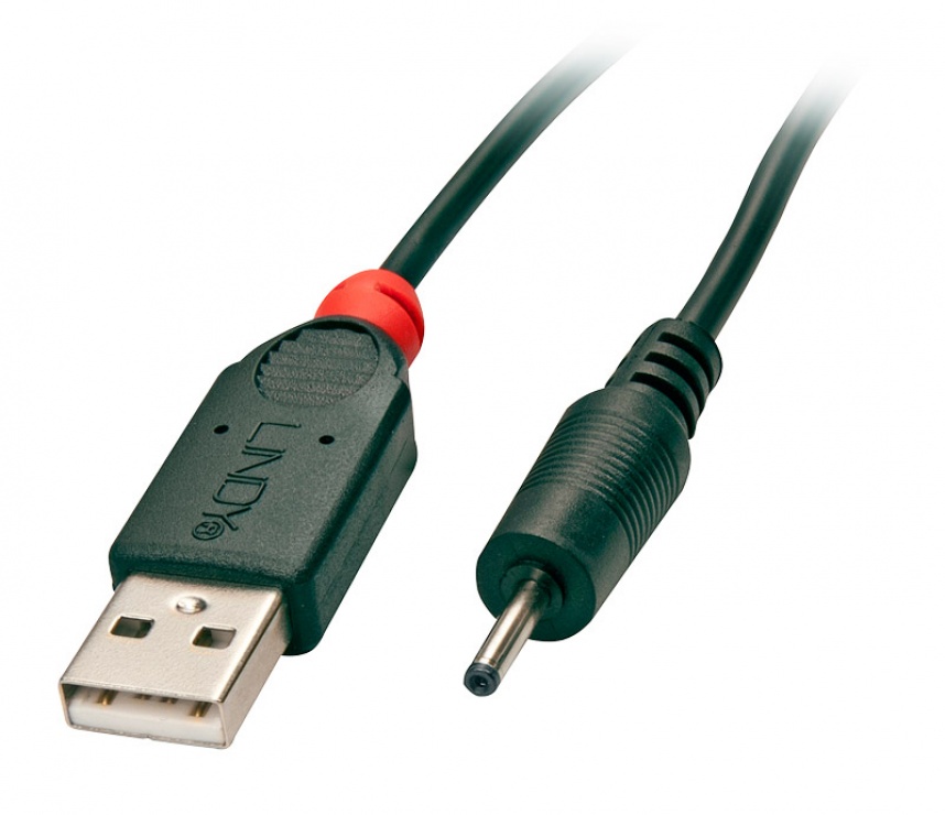 Imagine Cablu de alimentare USB la DC 2.35mm x 0.7mm 1.5m, Lindy L70264 