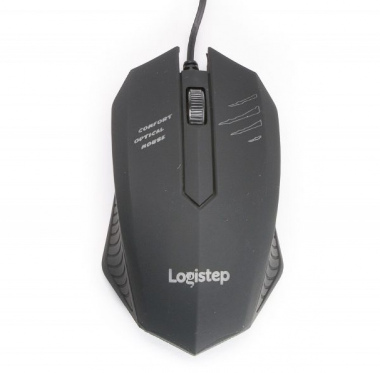 Imagine Mouse USB optic negru, LogiStep LSMO-M20