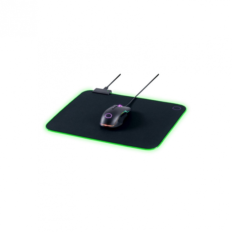 Imagine Mouse pad Gaming RGB 370 x 270 Negru & Mov, Cooler Master MPA-MP750-M-6