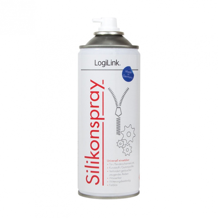 Imagine Spray curatare cu silicon rezistent la apa pentru balamale/usi/ferestre, Logilink RP0015-2