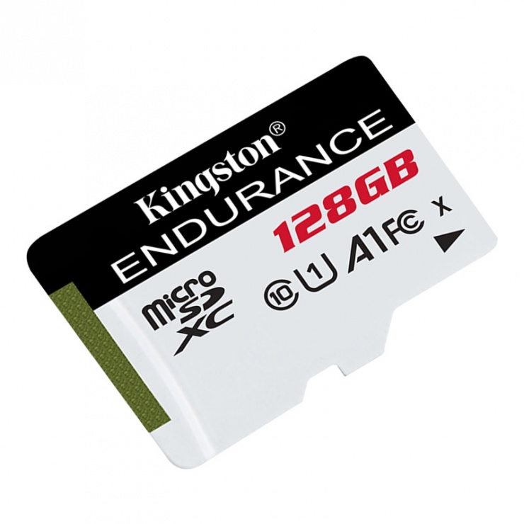 Imagine Card de memorie micro SDXC 128GB clasa 10 UHS-I High Endurance, Kingston SDCE/128GB-1
