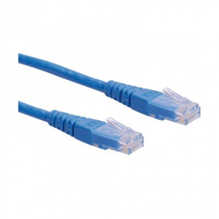 Imagine Cablu de retea UTP cat 5e 10m Albastru, Spacer SP-PT-CAT5-10M-BL