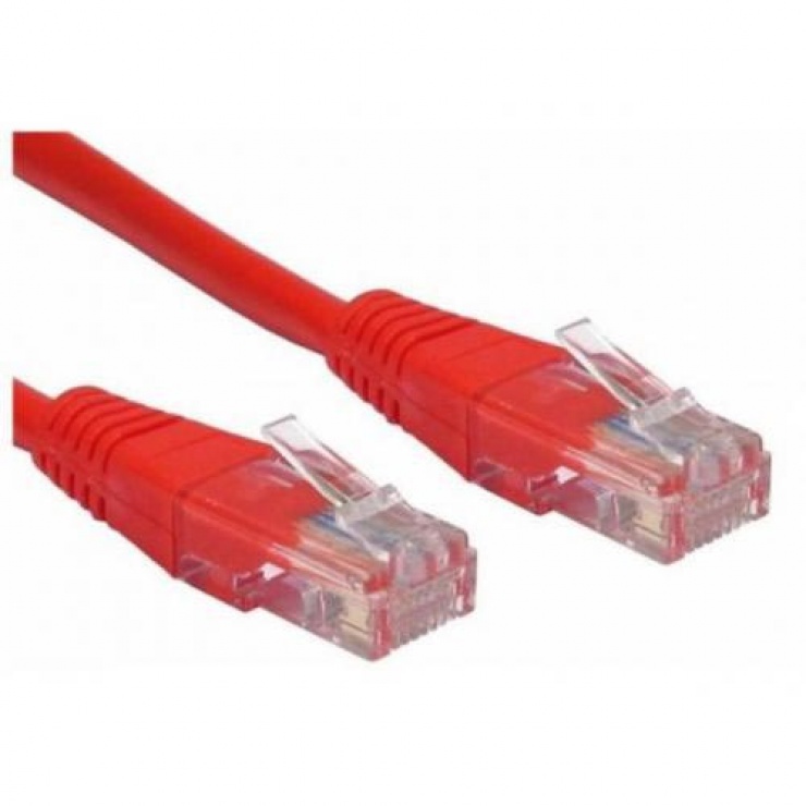 Imagine Cablu de retea UTP cat 5e 10m Rosu, Spacer SP-PT-CAT5-10M-R