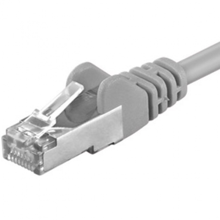 Imagine Cablu de retea SFTP cat 6A 0.25m Gri, sp6asftp002