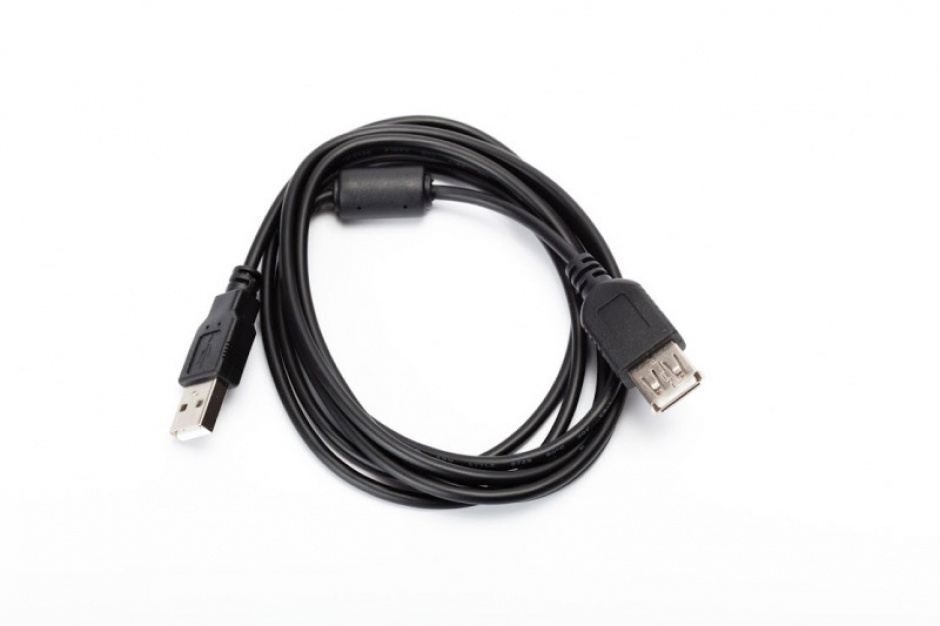 Imagine Cablu prelungitor USB 2.0 T-M 1.8m negru, Spacer SPC-USBAM-AF6