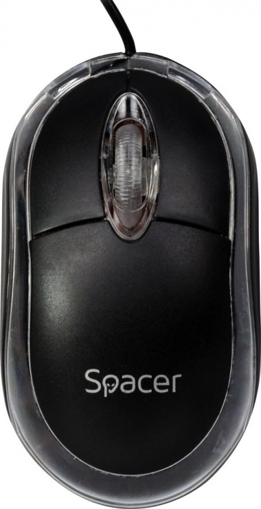 Imagine  Mouse optic USB cu LED albastru, Spacer SPMO-080