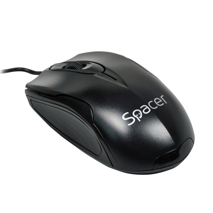 Imagine Mouse USB optic negru, Spacer SPMO-M11-3