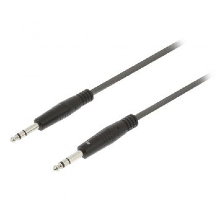 Imagine Cablu audio stereo jack 6.35mm T-T 1.5m gri, SWEEX SWOP23020E15