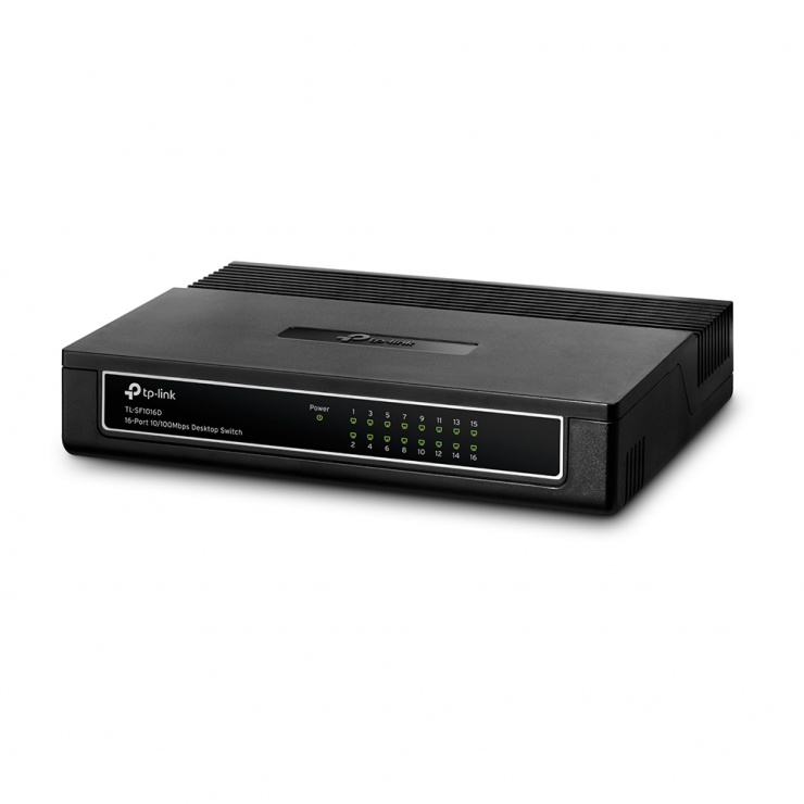 Imagine Switch 16 port-uri 10/100Mbps, TP-LINK TL-SF1016D-1