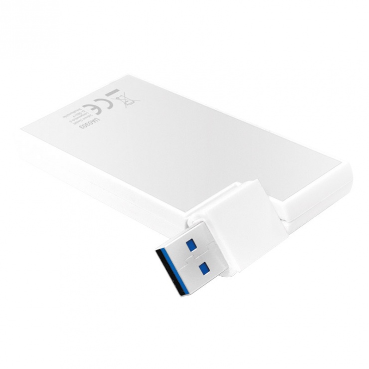 Imagine HUB USB 3.0 cu 4 porturi rotabil 180 grade, Logilink UA0303