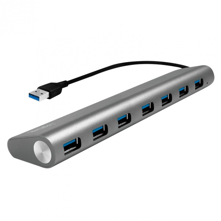 Imagine HUB carcasa metalica USB 3.0 cu 7 porturi, Logilink UA0308