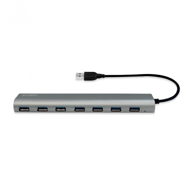 Imagine HUB carcasa metalica USB 3.0 cu 7 porturi, Logilink UA0308