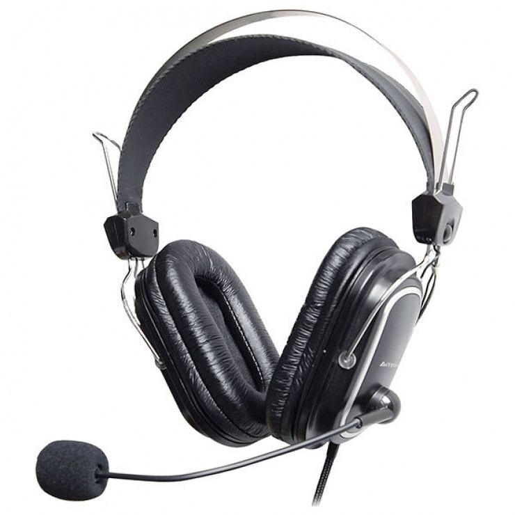 Imagine Casti Profesionale cu microfon Negru, A4Tech HS-60-1