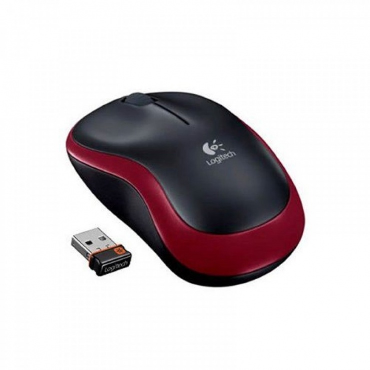Imagine Mouse Logitech M185 Wireless Rosu, 910-002237