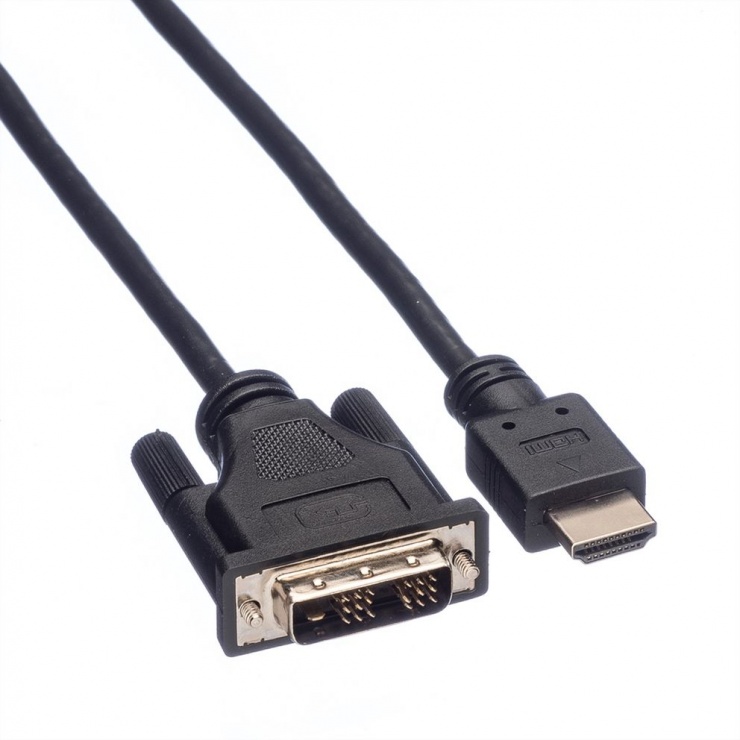 Imagine Cablu HDMI la DVI 18+1 pini T-T 10m, Roline 11.04.5553