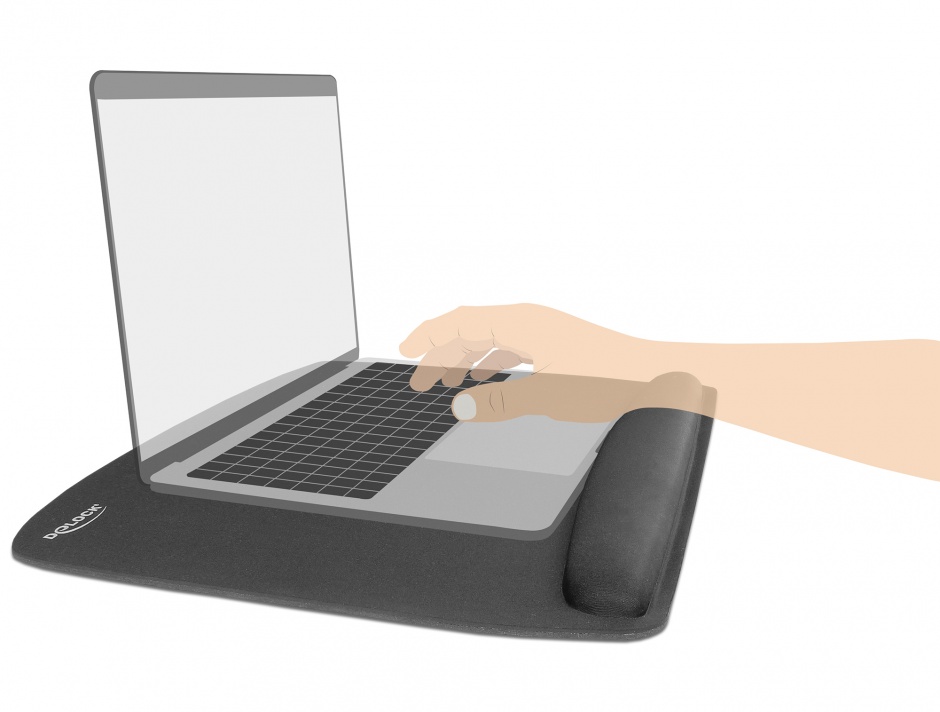 Imagine Pad ergonomic pentru mouse cu suport pentru incheietura mainii, Delock 12601