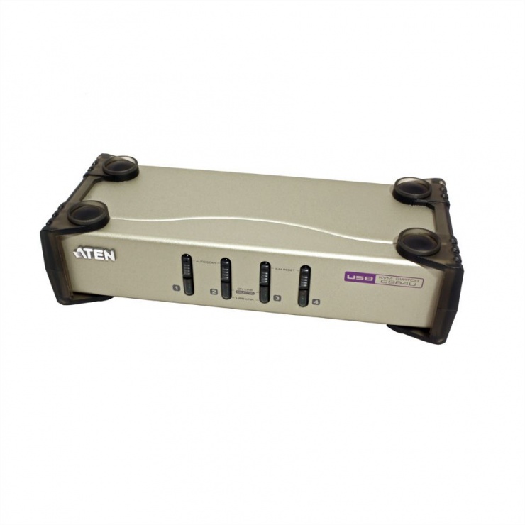 Imagine KVM Switch PS/2-USB VGA cu 4 porturi, Aten CS84U-3