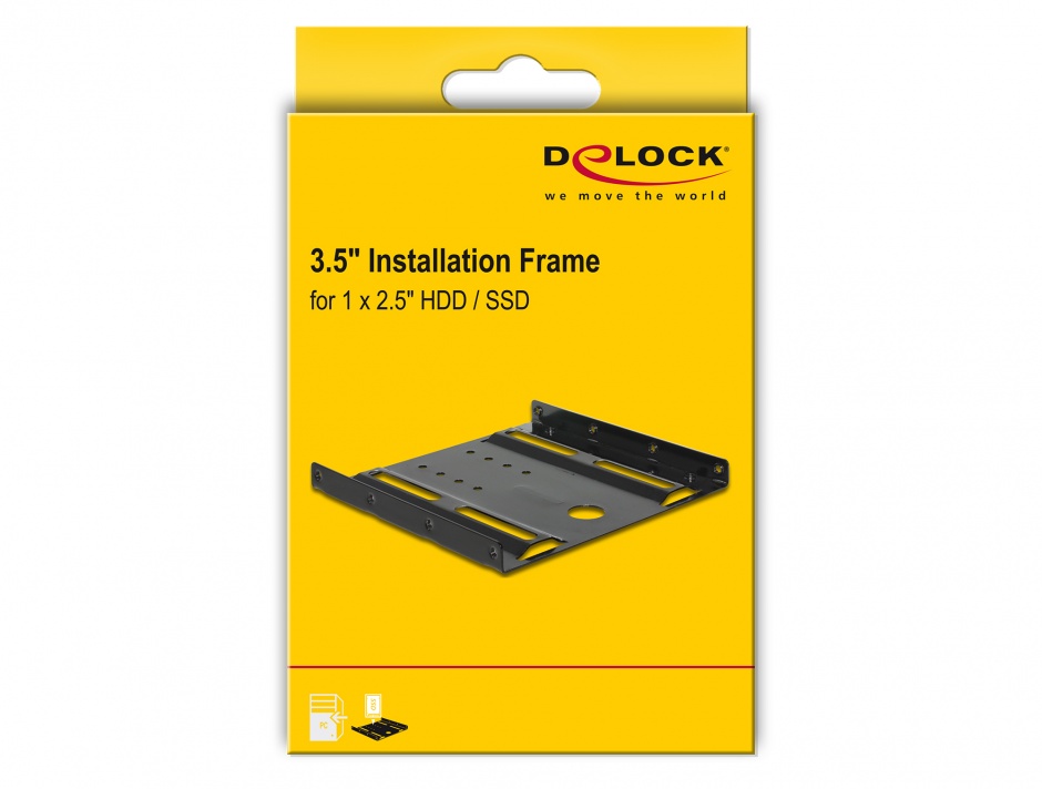 Imagine Kit Pentru Montare HDD 2.5" la 3.5", Delock 18205
