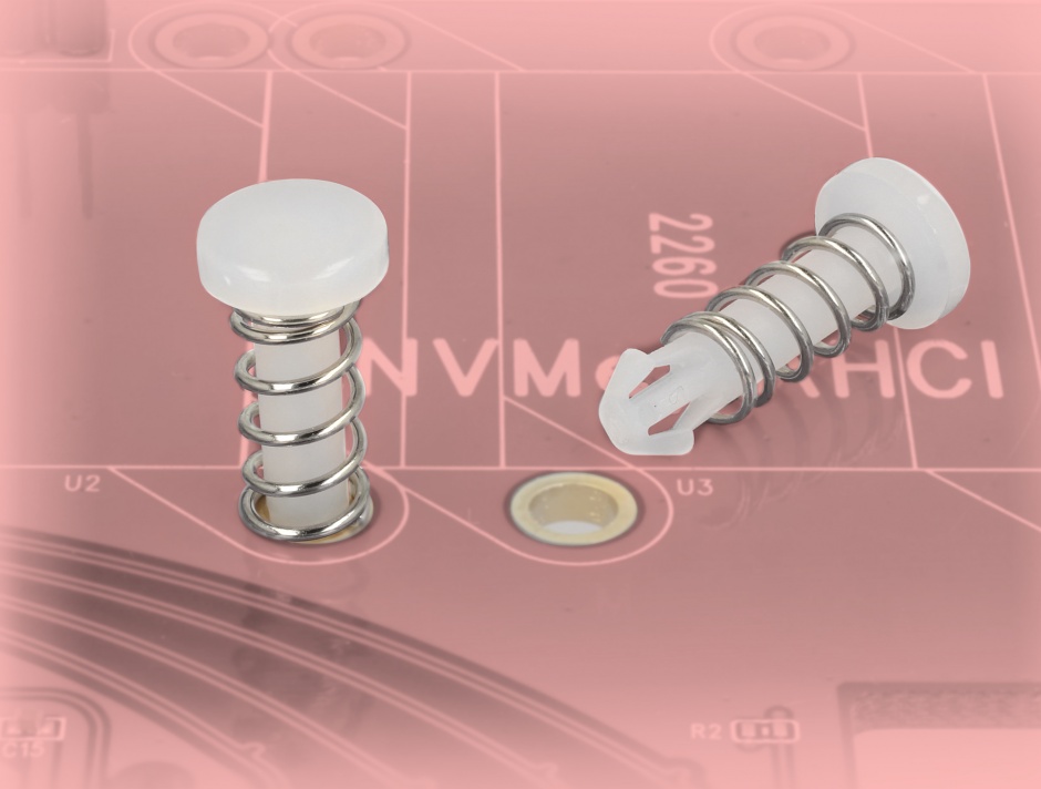 Imagine Snap Rivet (suruburi) pentru radiator PCB albe set 10 buc, Delock 18272