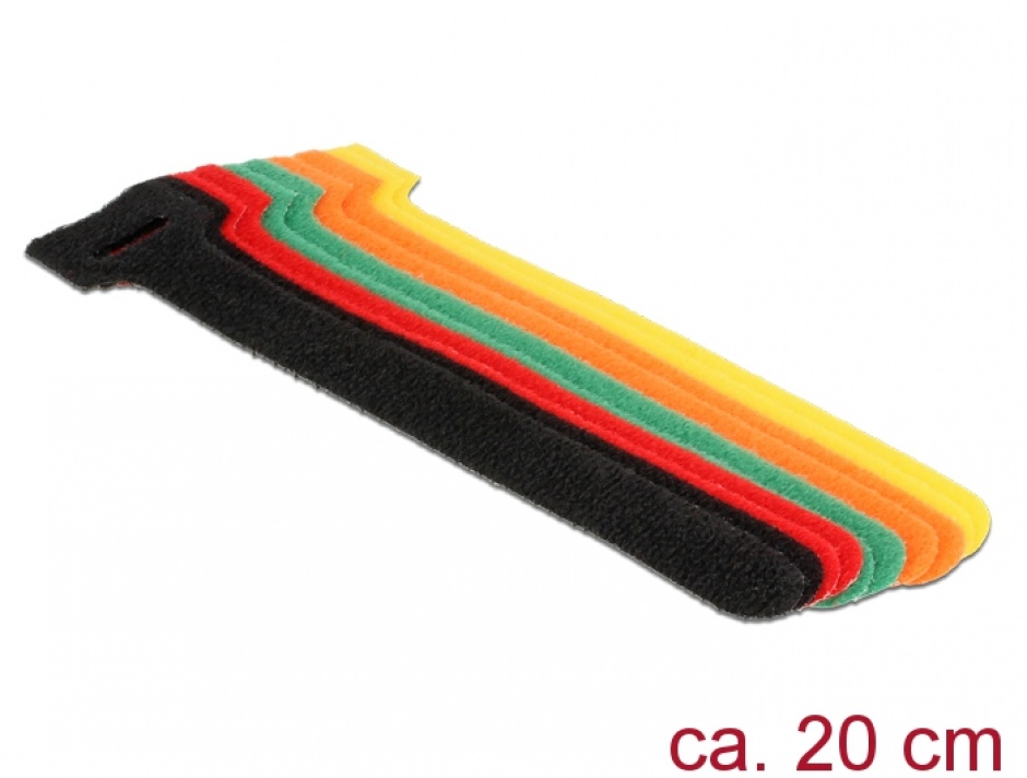 Imagine Curele colorate pentru prindere cabluri 200 mm x 12 mm, Delock 18702