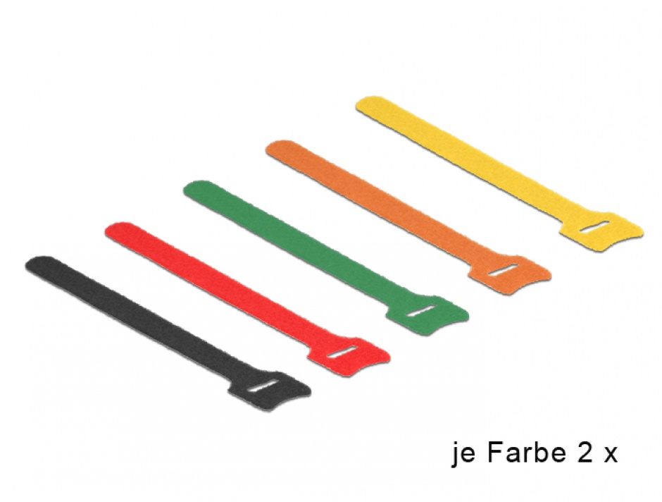 Imagine Curele colorate pentru prindere cabluri 200 mm x 12 mm, Delock 18702