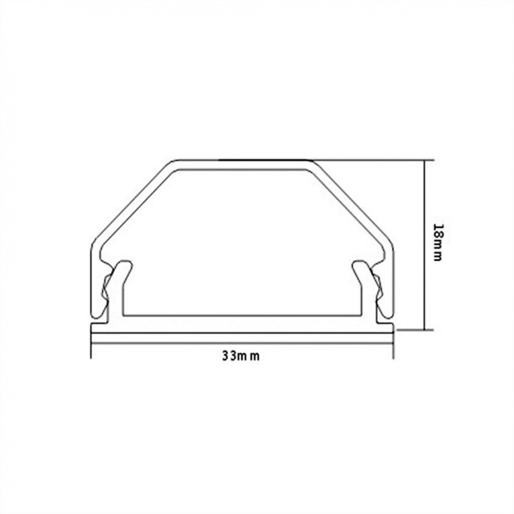 Imagine Canal cablu aluminiu 33x26x110mm Alb, Roline 19.08.3110