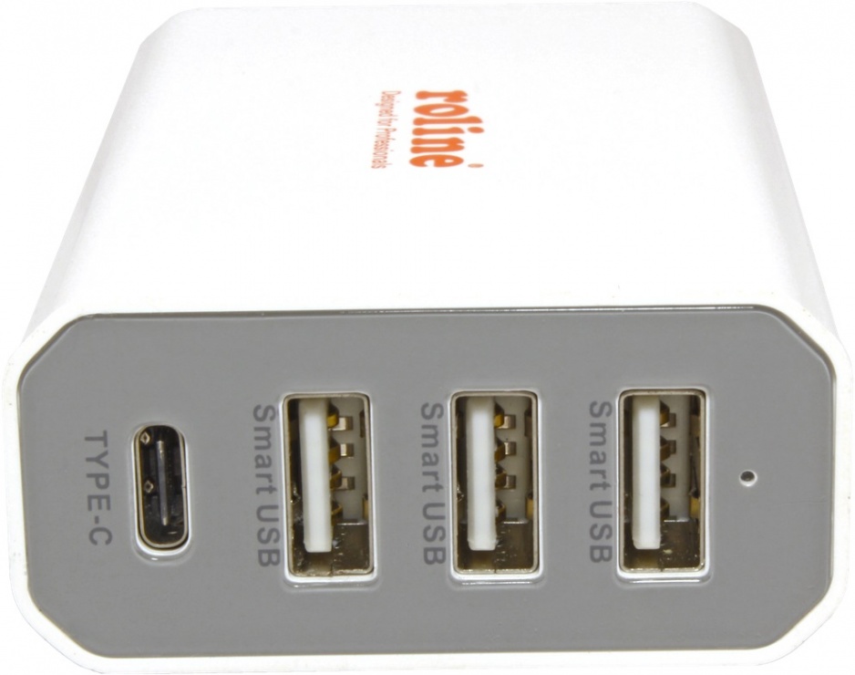 Imagine Incarcator priza PowerIQ cu 3 x USB-A + 1 x USB-C 40W, Roline 19.11.1027
