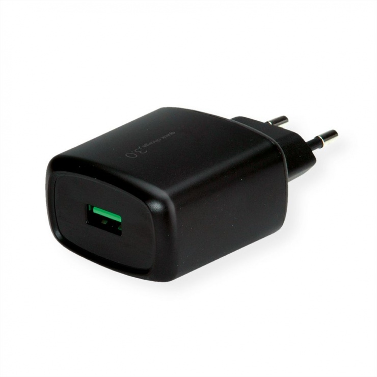 Imagine Incarcator priza cu 1 x USB Quick Charge 3.0 (incarcare rapida) 18W, Value 19.99.1090