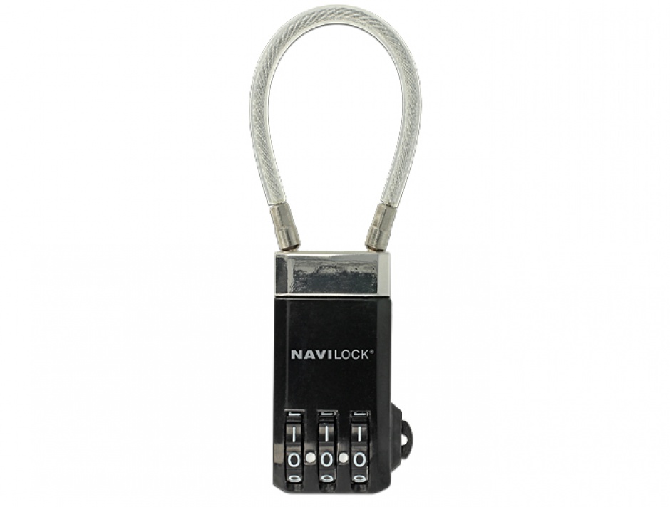 Imagine Cablu pentru blocarea portului USB cu cifru, Navilock 20647
