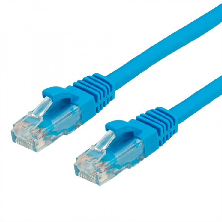 Imagine Cablu de retea UTP cat 6A 0.3m Albastru, Value 21.99.1454