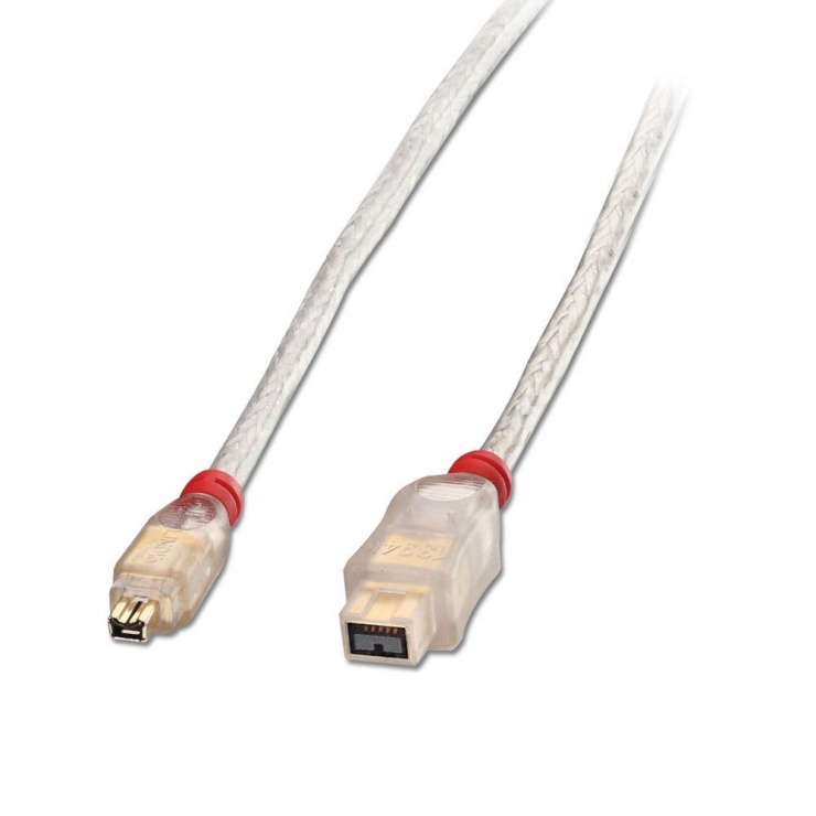 Imagine Cablu Premium FireWire 800 9 pini la 4 pini 25m, Lindy L30793