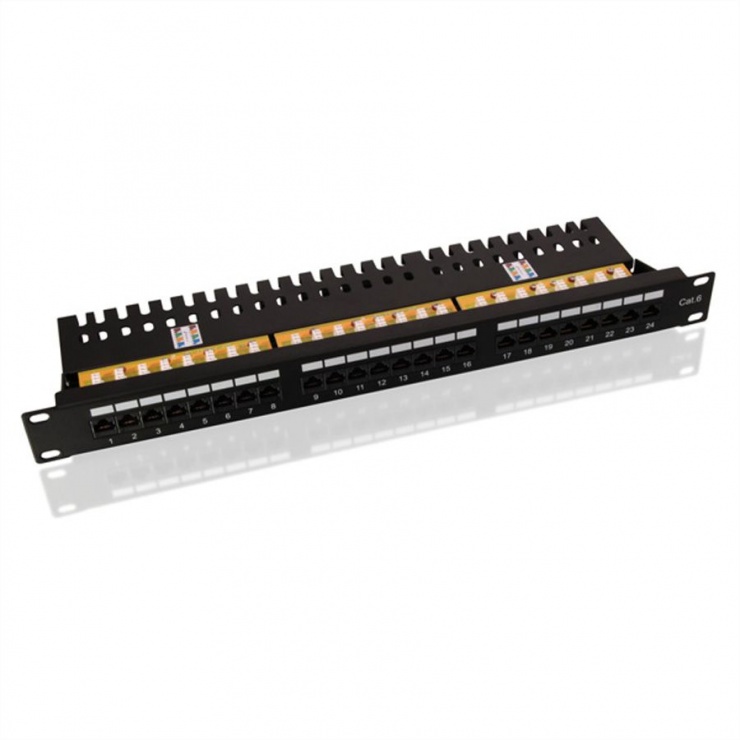 Imagine Patch Panel Value UTP Cat.6, 24 porturi, negru, 26.99.0362-1