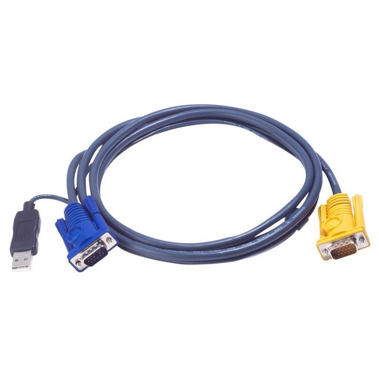Imagine Cablu KVM USB-PS/2 SPHD 6m, ATEN 2L-5206UP