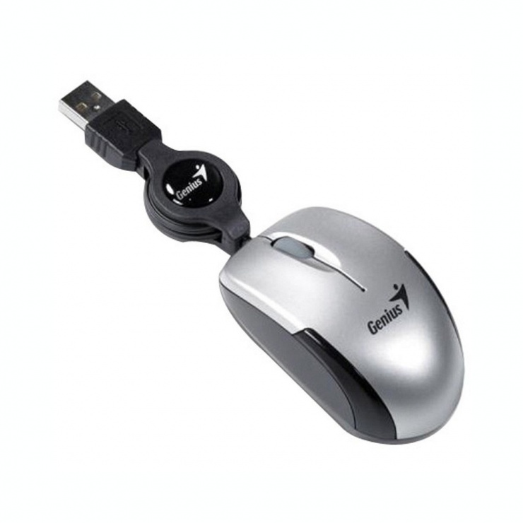 Imagine Mouse notebook USB MicroTraveler v2 Argintiu, Genius