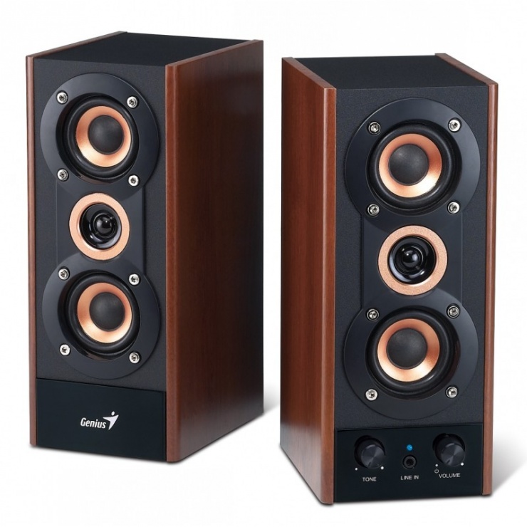 Imagine Boxe 2.0 GENIUS SP-HF800A 2 x 10W, Black&Cherry Wood