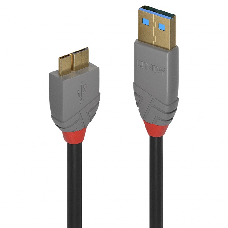 Imagine Cablu USB 3.0 la micro USB-B T-T 0.5m Anthra Line, L36765