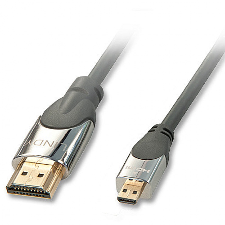 Imagine Cablu HDMI la micro HDMI-D CROMO 4K@60Hz v2.0 T-T 2m, Lindy L41422