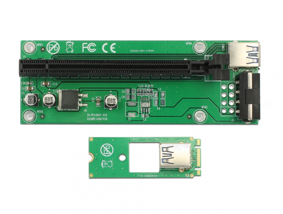 Imagine Riser card M.2 Key B+M la PCI Express x16, Delock 41428