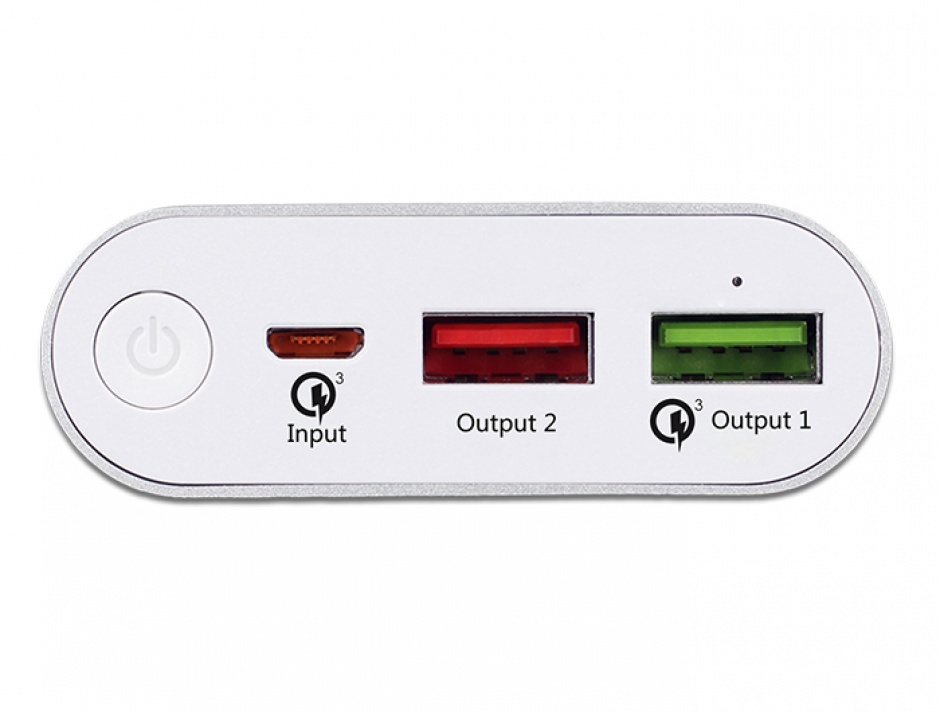 Imagine Power Bank 10200 mAh cu 2 x USB-A cu Qualcomm® Quick Charge 3.0, Navilock 41501