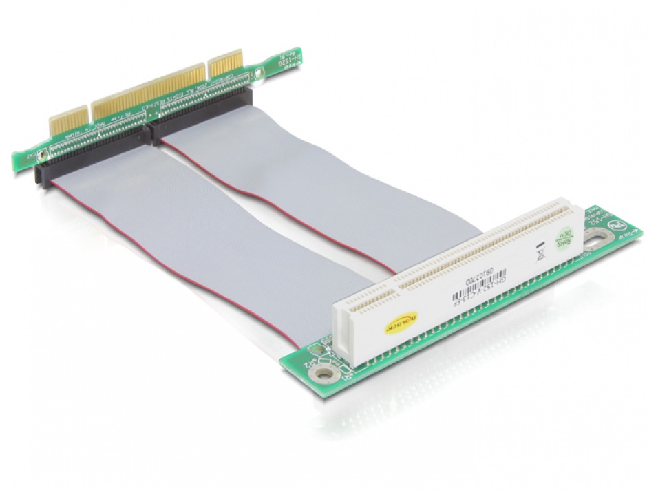 Imagine Riser card PCI angled 90 left insertion with 13 cm cable, Delock 41779