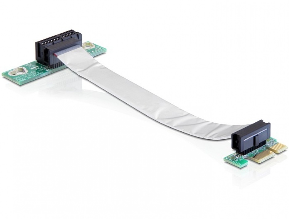 Imagine Placa PCI Express x1 cu cablu flexibil stanga, Delock 41839