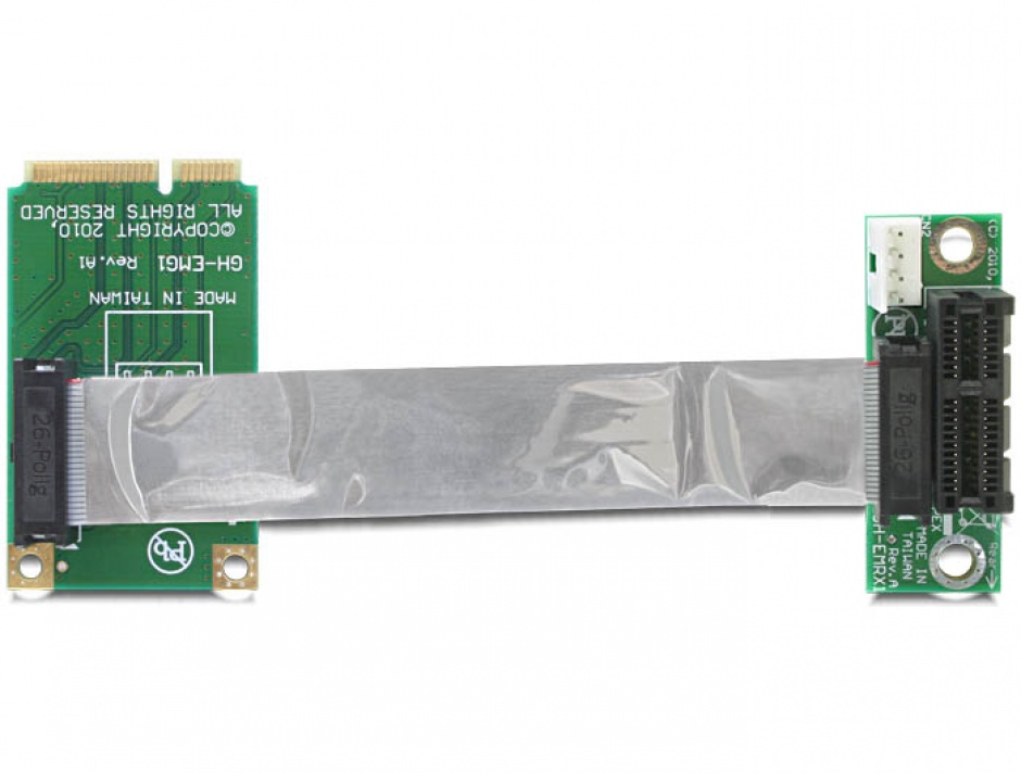 Imagine Riser card Mini PCIe la PCI Express x1 right insertion, Delock 41851