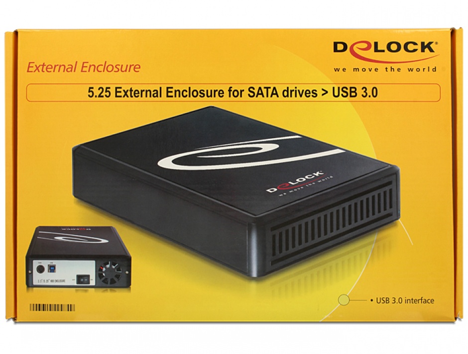 Imagine Rack extern 5.25" SATA la USB 3.0, Delock 42484