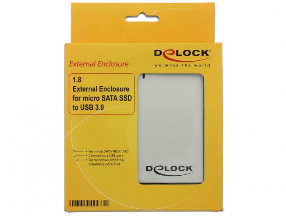 Imagine Rack Extern 1.8" micro SATA HDD/SSD la USB 3.0, Delock 42487