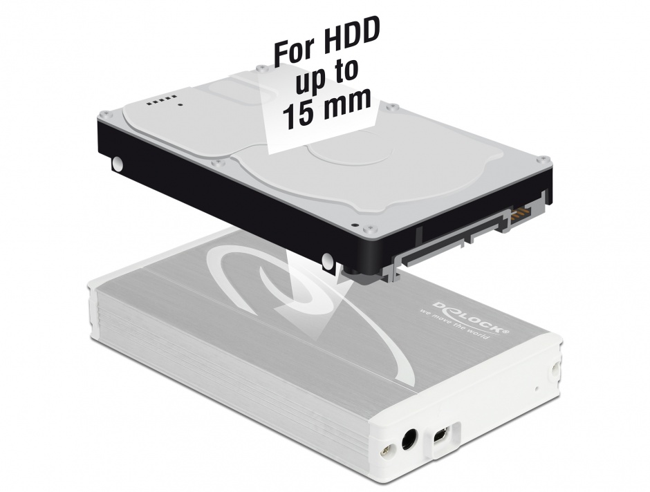 Imagine Rack Extern pentru HDD SATA 2.5" la Thunderbolt, Delock 42510