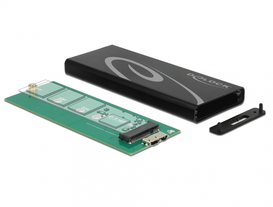 Imagine Rack extern M.2 NGFF SSD key B la USB 3.1, Delock 42570
